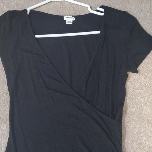 T- shirt style bodysuit with crossover bodice. - Picture 2 of 3